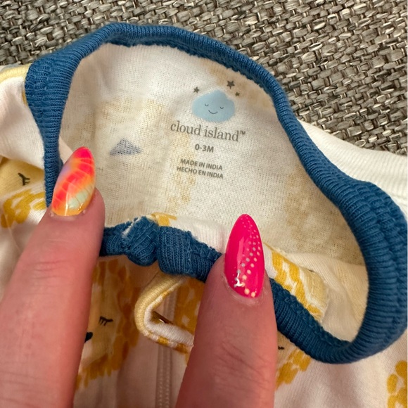 cloud island sleepy lion footed baby sleeper - Picture 2 of 3